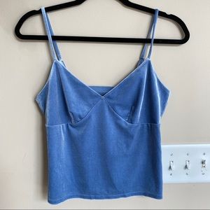 Wild Fable blue velvet tank (S)